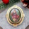Discount Pamono Gold Brooch Cut Out with Applications