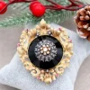 Outlet Pamono Gold Brooch with Cutouts