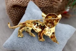 Pamono Gold Brooch with Diamonds