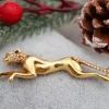 Hot Pamono Gold Brooch with Diamonds