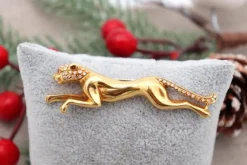 Hot Pamono Gold Brooch with Diamonds