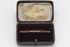 Pamono Gold Brooch with Rubies and Diamonds, 1920s