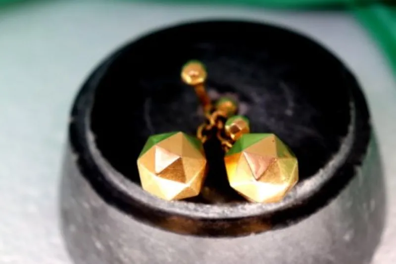Best Pamono Gold Cufflinks in the Shape of Multifaceted Balls, Set of 2