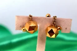 Best Pamono Gold Cufflinks in the Shape of Multifaceted Balls, Set of 2