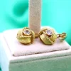 Pamono Gold Cufflinks with Corded Reliefs, Set of 2> Cufflinks