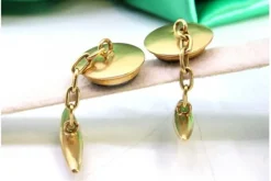 Pamono Gold Cufflinks with Figures, Set of 2><noscript><img width=