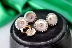New Pamono Gold Cufflinks with Overcoat Cufflink, Set of 2