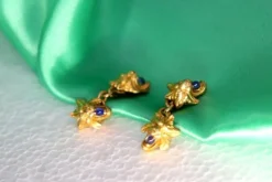 Pamono Gold Cufflinks with Reliefs, Set of 2><noscript><img width=