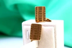 Pamono Gold Cufflinks with Reliefs, Set of 2><noscript><img width=