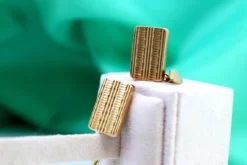 Pamono Gold Cufflinks with Reliefs, Set of 2><noscript><img width=