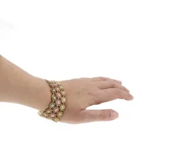Pamono Gold Diamond and Tourmaline Bracelet><noscript><img width=