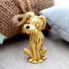 Online Pamono Gold Dog-Shaped Brooch