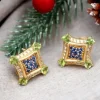 Pamono Gold Earrings with Brilliant-Cut Diamonds, Set of 2> Earrings