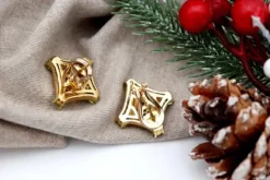 Pamono Gold Earrings with Brilliant-Cut Diamonds, Set of 2><noscript><img width=