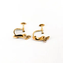 Online Pamono Gold Earrings with Spinels, Set of 2