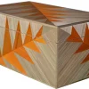 Pamono Gold Fern Straw Marquetry Box by Violeta Galan> Trunks, Crates & Baskets