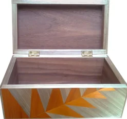 Pamono Gold Fern Straw Marquetry Box by Violeta Galan> Trunks, Crates & Baskets