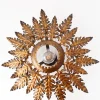Pamono Gold Leaf Metal Ceiling Light, 1950> Ceiling Lights
