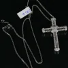 Sale Pamono Gold Necklace with Pendant-Cross with Diamonds, 2000s