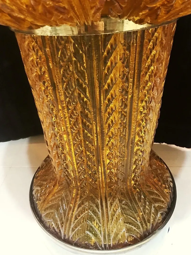 Pamono Gold Orange Murano Glass Fountain with Lighting and Water, Italy, 1970s> Garden Accessories