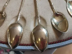 Pamono Gold Plated Silver Coffee Spoons, Set of 13><noscript><img width=