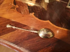 Pamono Gold Plated Silver Coffee Spoons, Set of 13><noscript><img width=