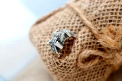 Clearance Pamono Gold Ring with Diamond Chips