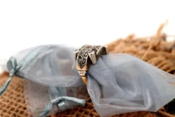 Clearance Pamono Gold Ring with Diamond Chips