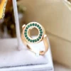 Sale Pamono Gold Ring with Rotating Double Face with Diamonds