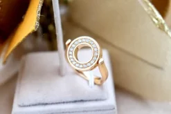 Sale Pamono Gold Ring with Rotating Double Face with Diamonds