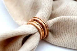 Pamono Gold Wedding Rings with Engravings and Double Strip, Set of 2><noscript><img width=