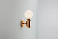 Hot Pamono Golden Aballs A Wall Lamp by Parachilna