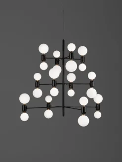 Outlet Pamono Golden Aballs Chandelier 8 by Parachilna