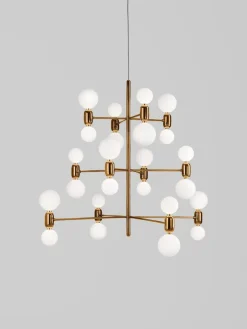 Outlet Pamono Golden Aballs Chandelier 8 by Parachilna