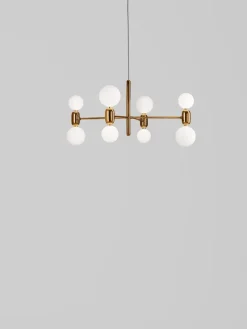 Outlet Pamono Golden Aballs Chandelier 8 by Parachilna