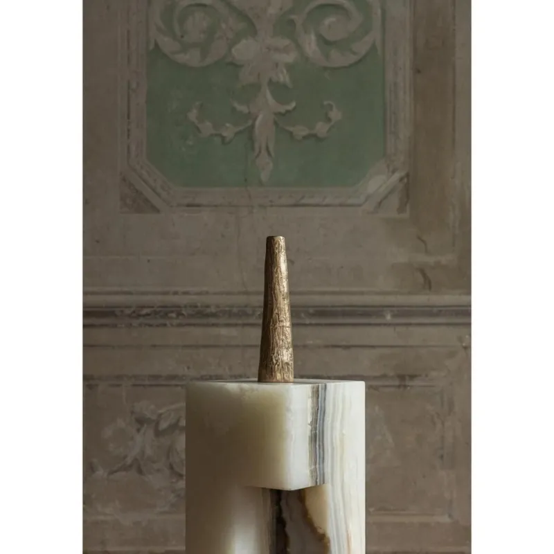 Pamono Golden Grande Candle Pillar by Rick Owens