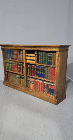 Discount Pamono Golden Oak Open Adjustable Library Bookcase, 1920s