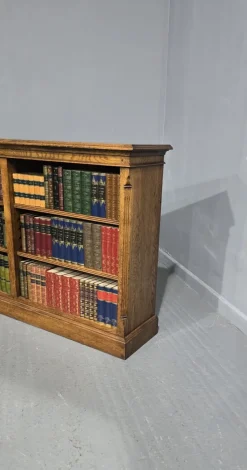 Discount Pamono Golden Oak Open Adjustable Library Bookcase, 1920s