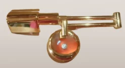 Pamono Gold-Plated Brass Wall Light, 1980s><noscript><img width=