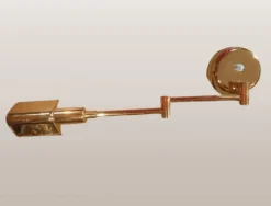 Pamono Gold-Plated Brass Wall Light, 1980s><noscript><img width=