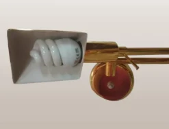 Pamono Gold-Plated Brass Wall Light, 1980s><noscript><img width=