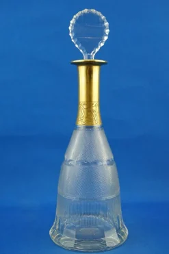 Sale Pamono Gold-Plated Crystal Glass Decanter from Ludwig Moser, Austria, 19th Century