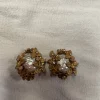 Pamono Gold-Plated Earrings by Miriam Haskell, 1960s, Set of 2> Earrings