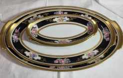 Pamono Gold-Plated Service from L' Ancienne Manufacture Royale de Limoges, France, 1980s, Set of 75><noscript><img width=
