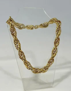 Pamono Gold-Plated Triple Twisted Necklace from Nina Ricci, 1980s><noscript><img width=