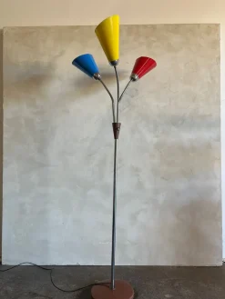 Pamono Goosenecks Floor Lamp by Lidokov Boskovice, 1950s><noscript><img width=
