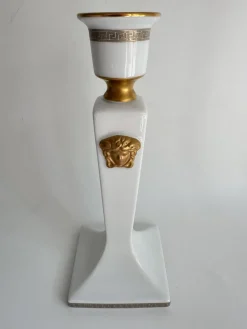 Pamono Gorgona Gold Candleholder by Versace for Rosenthal Studio Linie, Germany, 1993> Candleholders