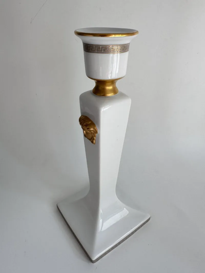 Pamono Gorgona Gold Candleholder by Versace for Rosenthal Studio Linie, Germany, 1993> Candleholders
