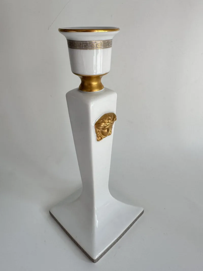 Pamono Gorgona Gold Candleholder by Versace for Rosenthal Studio Linie, Germany, 1993> Candleholders
