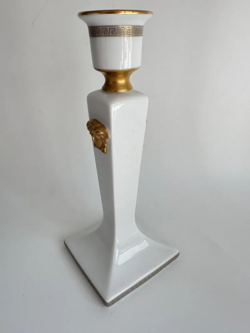 Pamono Gorgona Gold Candleholder by Versace for Rosenthal Studio Linie, Germany, 1993> Candleholders